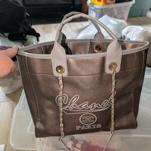 Metallic Brown and Gray Classic Tote Bag